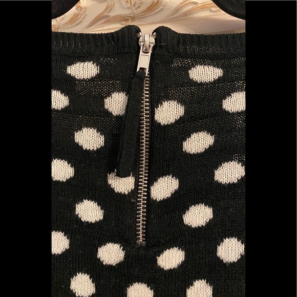 H&M black w/white polka dot sweater size S - Picture 2 of 5